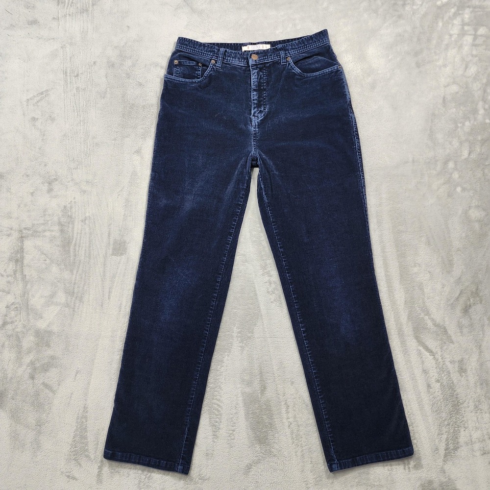 Vintage Bill Blass Jeans Womens 10 Blue High Rise‎ Straight Leg Corduroy Stretch
